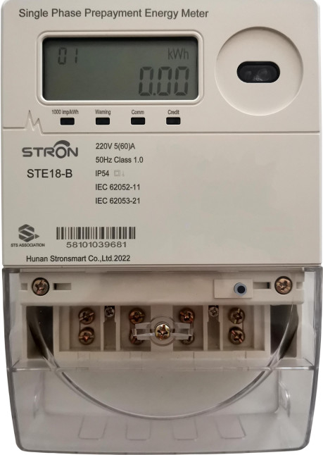 TOU Tarifeleri Ön Ödemeli Akıllı Tek Fazlı Enerji Ölçer 230V Tuş Takımı Tipi
