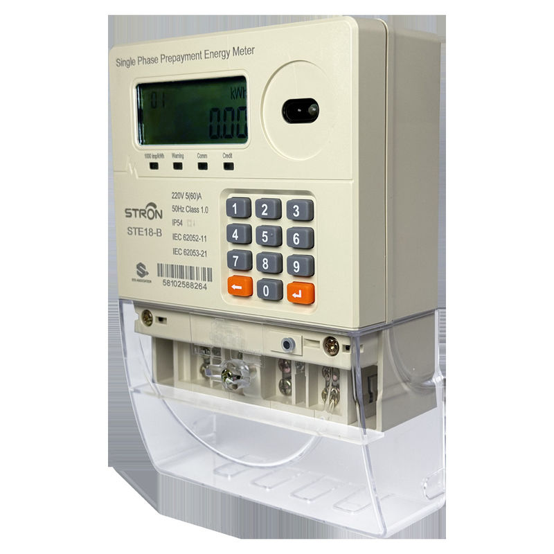 IP54 Giriş Koruması ve Tuş Takımı İşlemli Doğru Ölçüm için Akıllı Ön Ödemeli Elektrik Sayacı