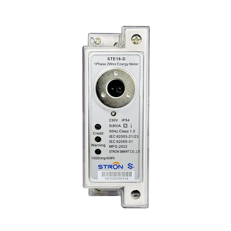 Stron STS Prepaid Din Rail Tek Fazlı Dijital Enerji/Elektrik Meter 2 Tel İletişim ve Müşteri Arayüzü Birimi
