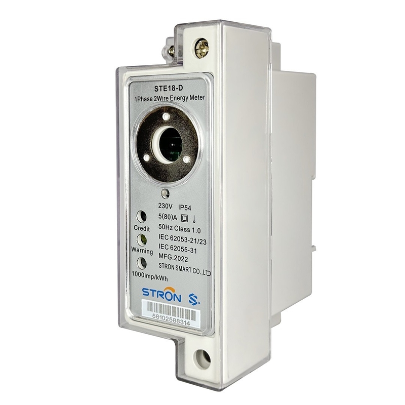 Stron STS Prepaid Din Rail Tek Fazlı Dijital Enerji/Elektrik Meter 2 Tel İletişim ve Müşteri Arayüzü Birimi