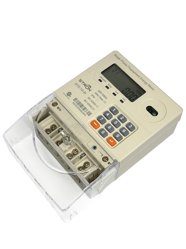 IP54 Akıllı Çoklu Tarife/Anti-Tamper/ Güç Sınırı Ön Ödeme Klavye Tek Fazlı Elektrik Sayıcısı Satış Yazılımı ile