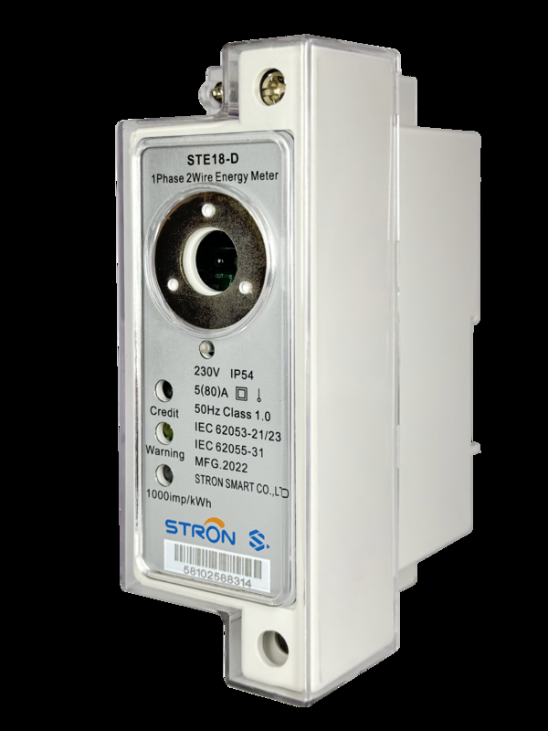 STS Ön Ödemeli DIN-Ray Tipi Sayaç Tek Fazlı Elektrik Sayacı + CIU RF/PLC Modül İletişimi