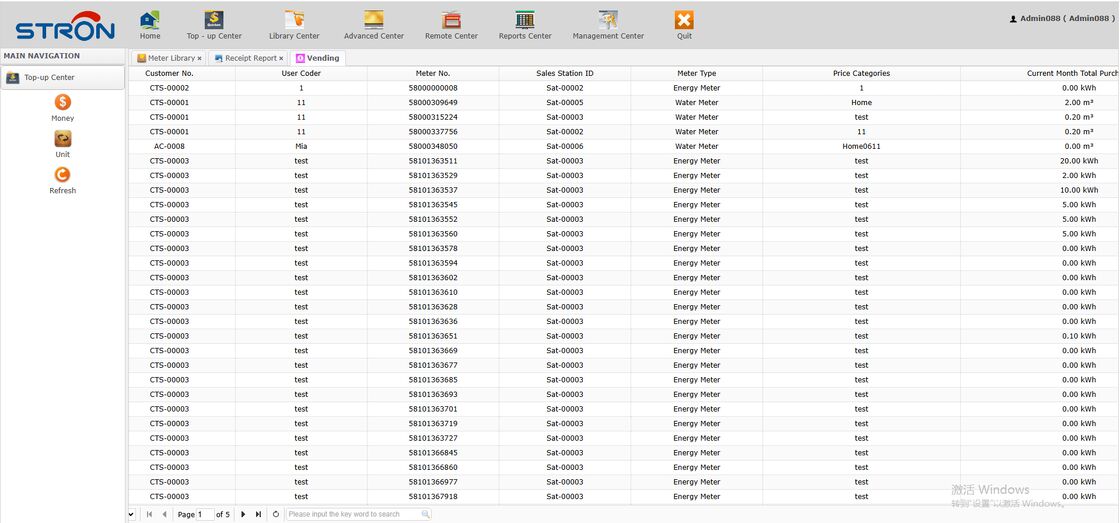 STE38-A STS Ön ödemeli üç fazlı klavye tipi elektrik sayacı