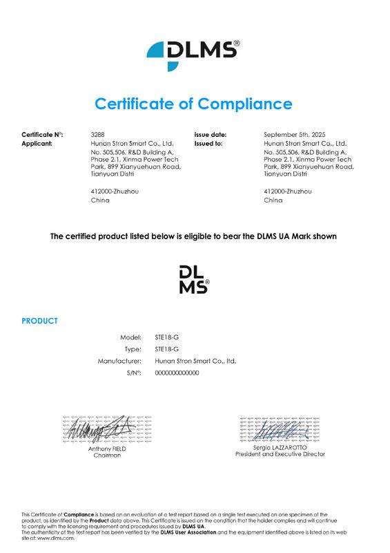 Güneydoğu Asya için Kablosuz Takılabilir Modül STS Ön Ödemeli Sayaç: DLMS Protokolü ve Otomatik Kapatma ve uzaktan kontrol