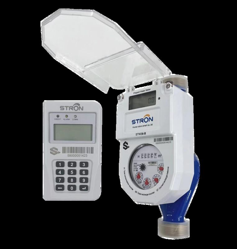 STS Sertifikalı Ödemeli Su Ölçücüsü STW36-A R100 Sınıf B Lora İletişim CIU ile Çoklu Jet Ödemeli Su Ölçücüsü 4-6 Yıllık Pil, Dönüştürme Karşıtlığı & StronPay Sistemi Uyumlu