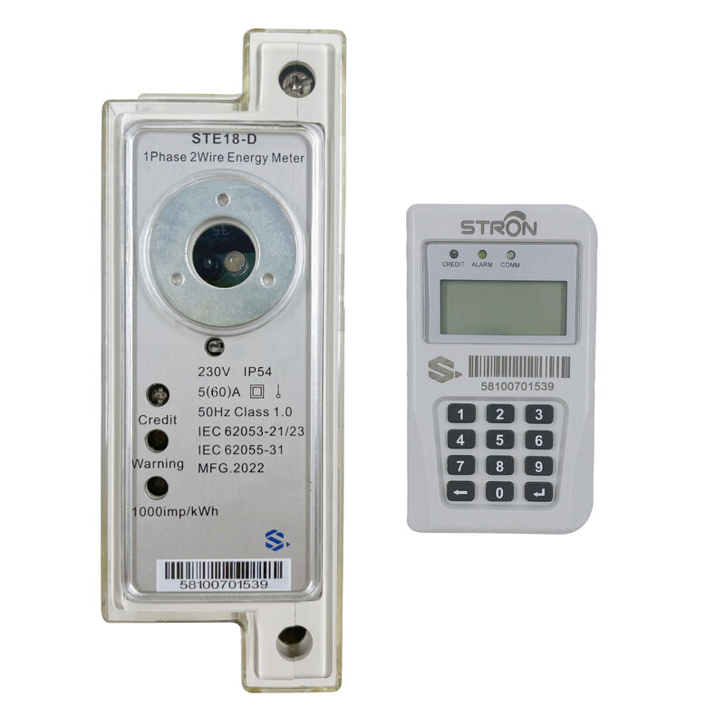 IP54 DIN raylı tek fazlı ön ödemeli sayaç, PLC, LoRa, RF ve iki telli protokolleri destekler. Sınıf 1 Doğruluk Sınıfı. Elektrik Sayacı Kalibrasyonu için Optimize Edilmiştir.