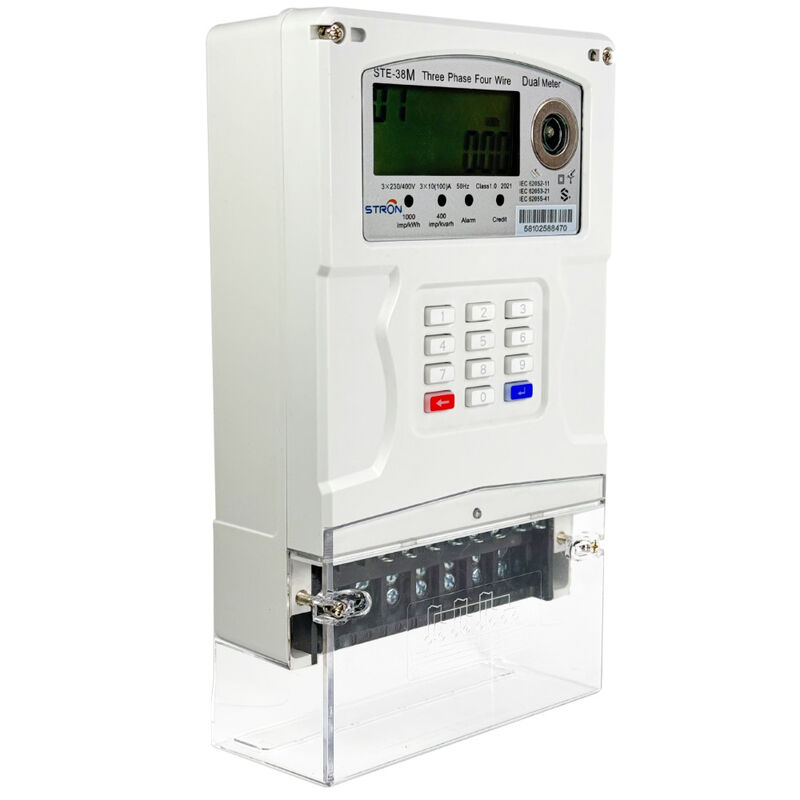 STS Smart Prepaid Electricity Dual Source Meter with battery voltage 3.3V and sleep current 0.5mA ensuring long term operation and data collection