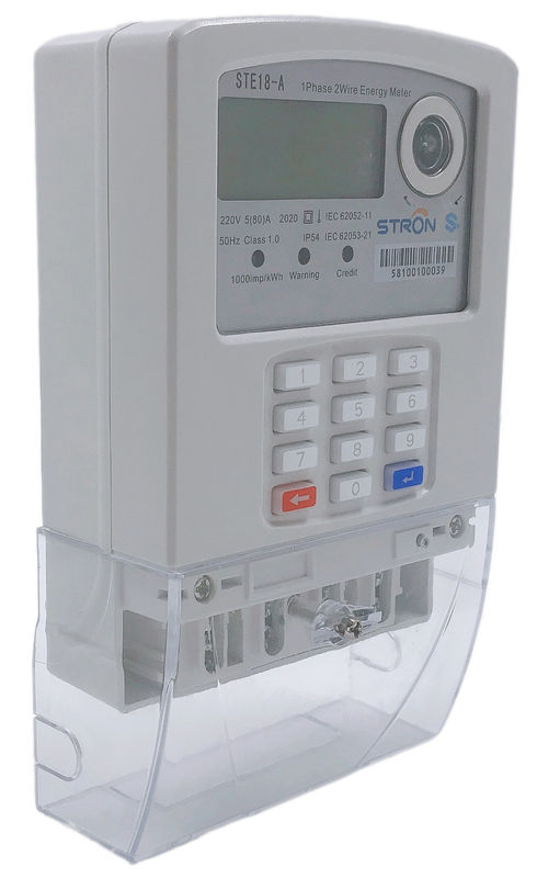 Tek Fazlı STS Uyumlu Bölünmüş Tuş Takımı Ön Ödemeli Akıllı Elektrik Gücü Ölçer, LORA-RF Kullanıcı Arabirim Birimi ile