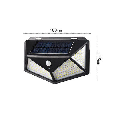 Avlu Solar Dış Duvar Lambaları 100LED Gövde İndüksiyon Koridor Işıkları