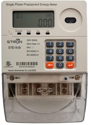 80A Tek Fazlı Dijital Metre, 1000imp / KWh Ön Ödemeli Kwh Metre