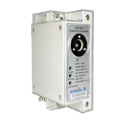 Ön ödemeli Din-Rail Tek Fazlı Elektrik Mitri + Elektrik Tüketimini Saymak İçin CIU