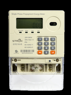 IP54 Akıllı Çoklu Tarife/Anti-Tamper/ Güç Sınırı Ön Ödeme Klavye Tek Fazlı Elektrik Sayıcısı Satış Yazılımı ile