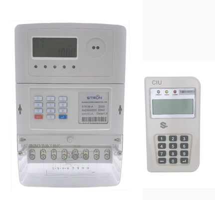 STE38-S Stron STS Standart Ön Ödemeli Bölünmüş Üç Fazlı Elektrik Ölçüm Ölçer, CIU Hotsale ile