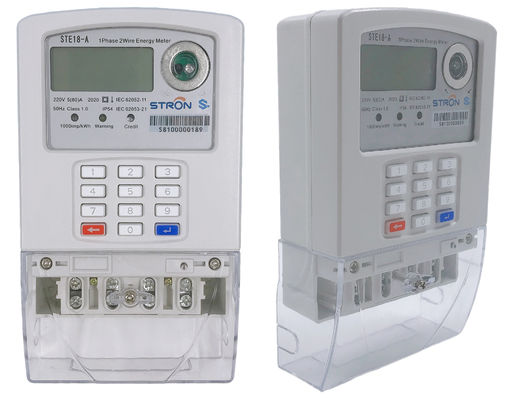 IP54 Su Geçirmez Tuş Takımı Tipi STS Ön Ödemeli LORA-RF Tek Fazlı Elektrik Sayacı