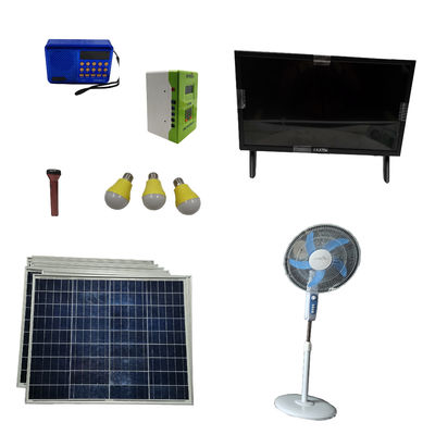 Ev Elektriği için 18Ah LiFePO4 Bataryalı 80W Konut Tipi Güneş Paneli Sistemi